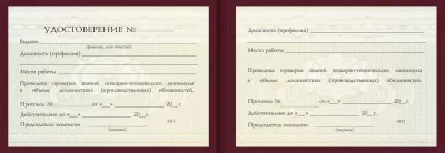 Удостоверение Столяра по изготовлению декораций